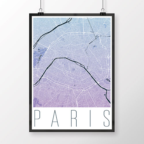 PARÍŽ, moderný, modro-fialový