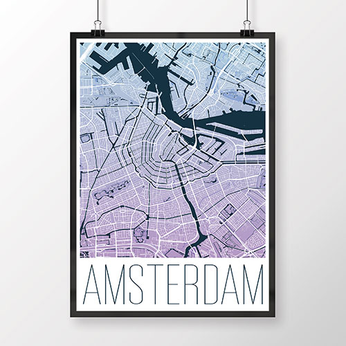 AMSTERDAM, moderný, modro-fialový