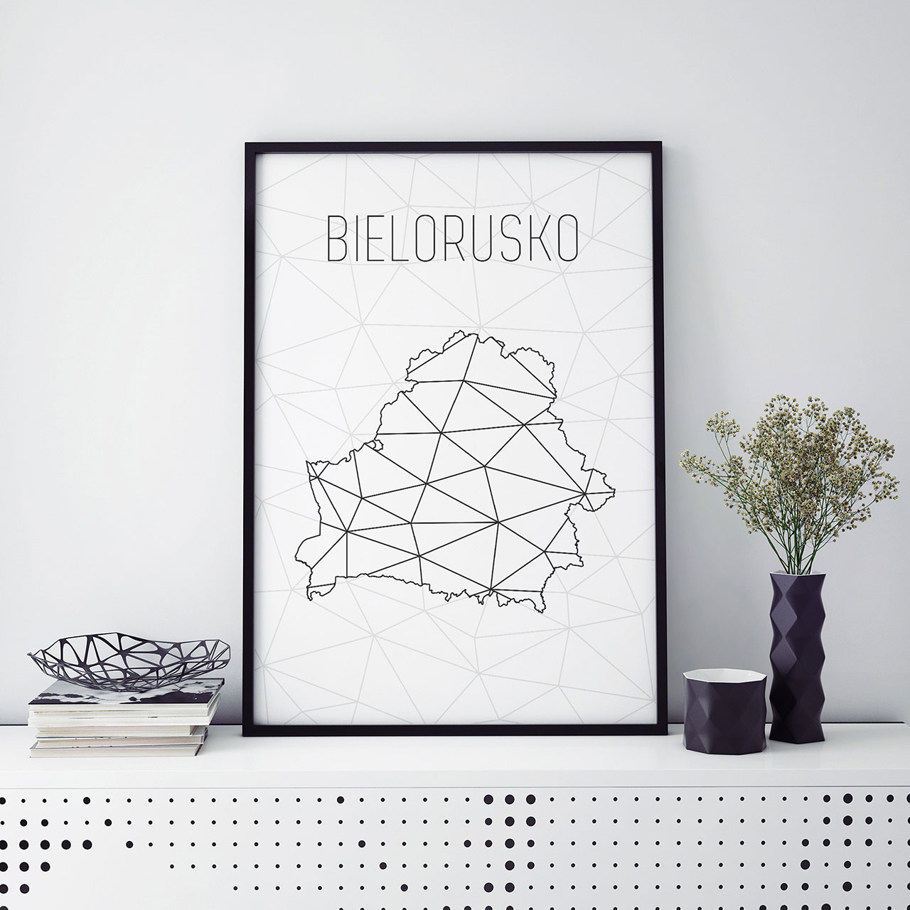 BIELORUSKO, minimalistická mapa