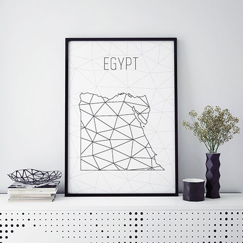 EGYPT, minimalistická mapa