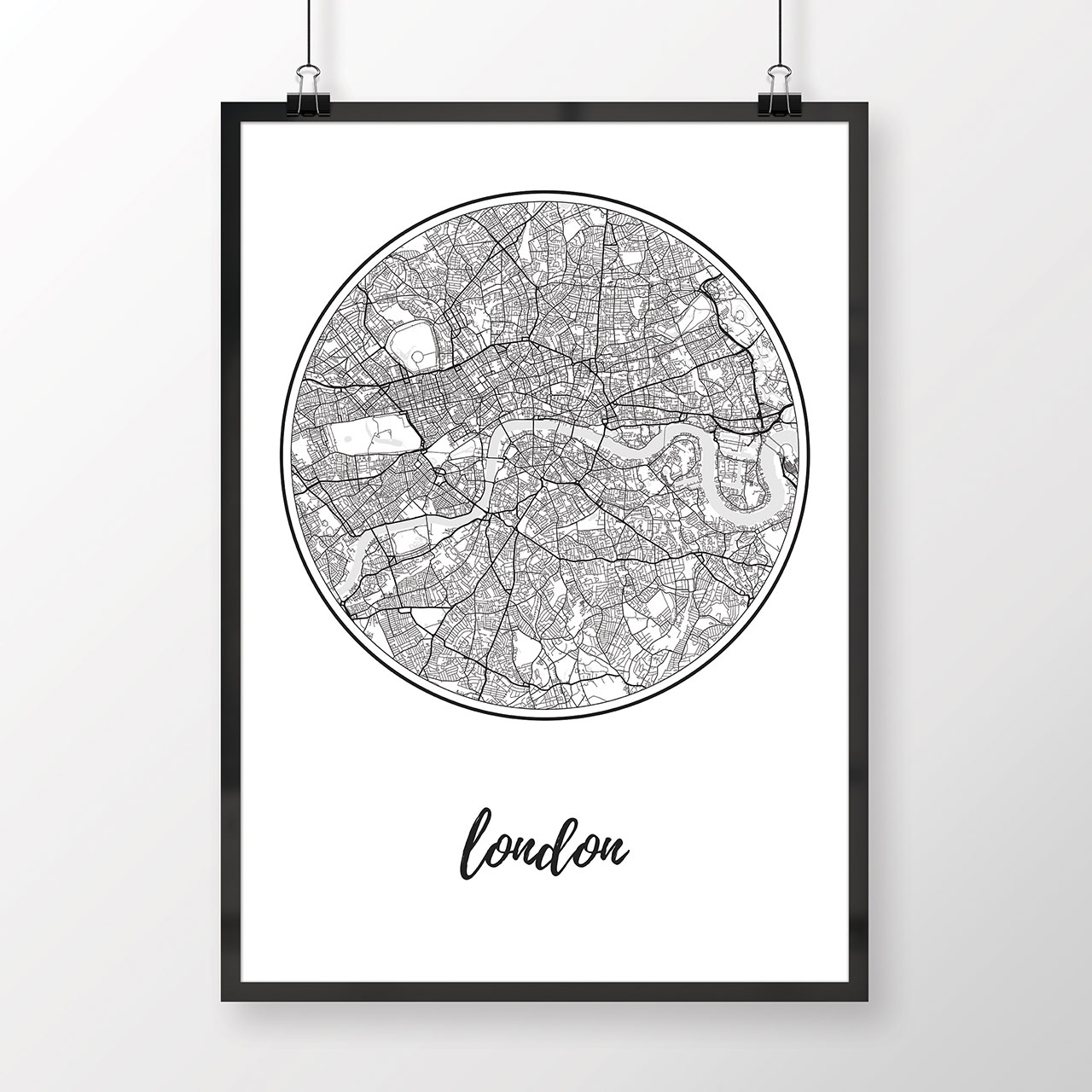 LONDÝN, okrúhly, biely