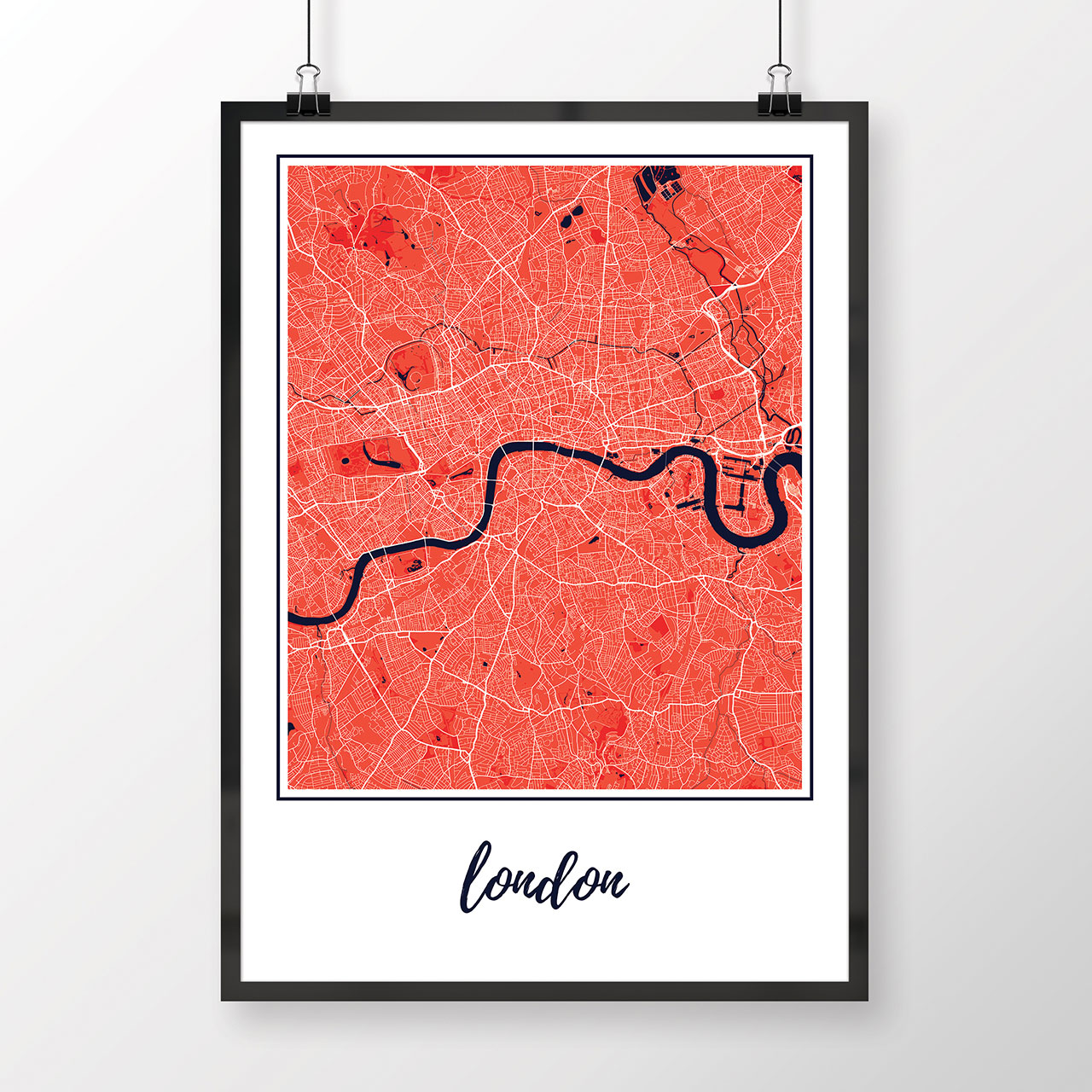 LONDÝN, klasický, červený