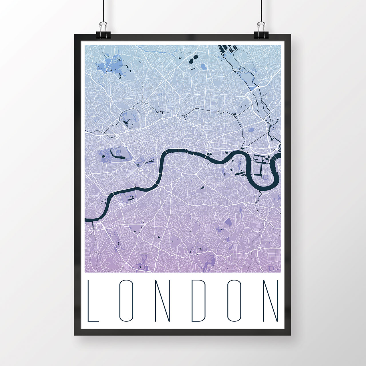 LONDÝN, moderný, modro-fialový