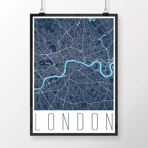 LONDÝN, moderný, tmavomodrý