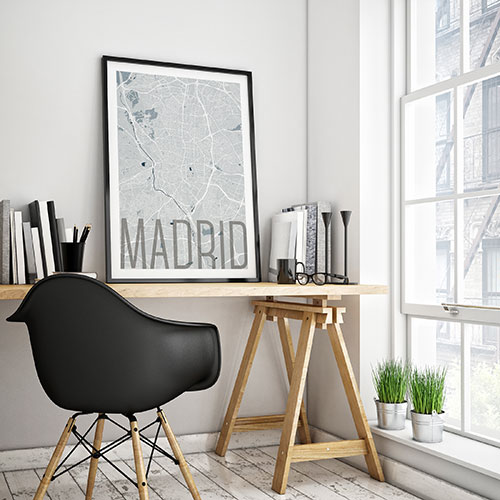 MADRID, elegantný, svetlomodrý