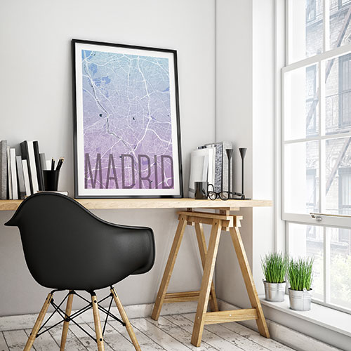 MADRID, elegantný, modro-fialový