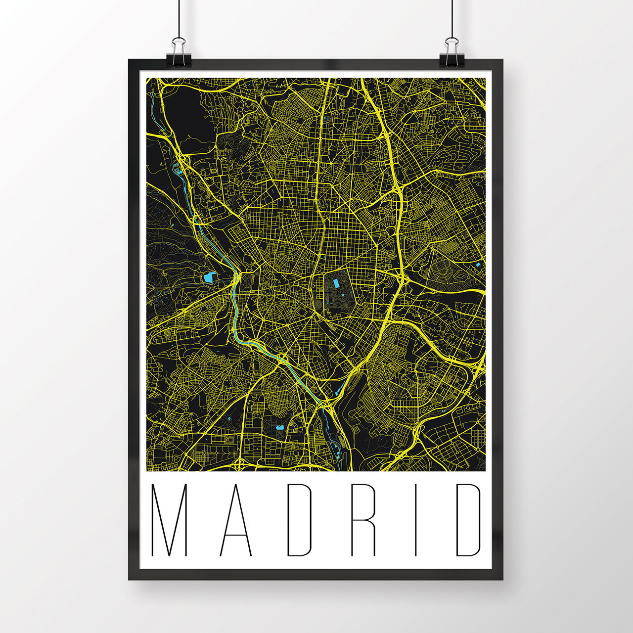 MADRID, moderný, čierny