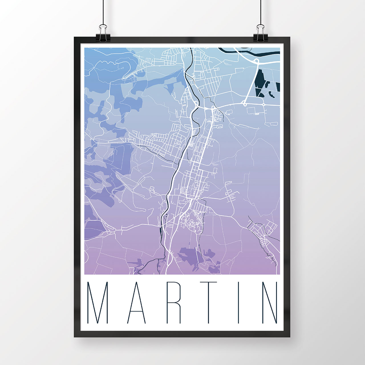 MARTIN, moderný, modro-fialový