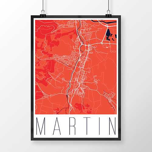 MARTIN, moderný, červený
