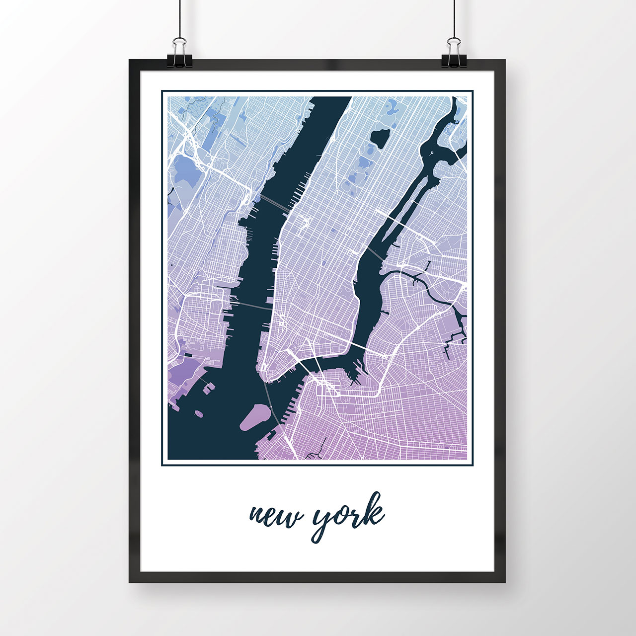 NEW YORK, klasický, modro-fialový
