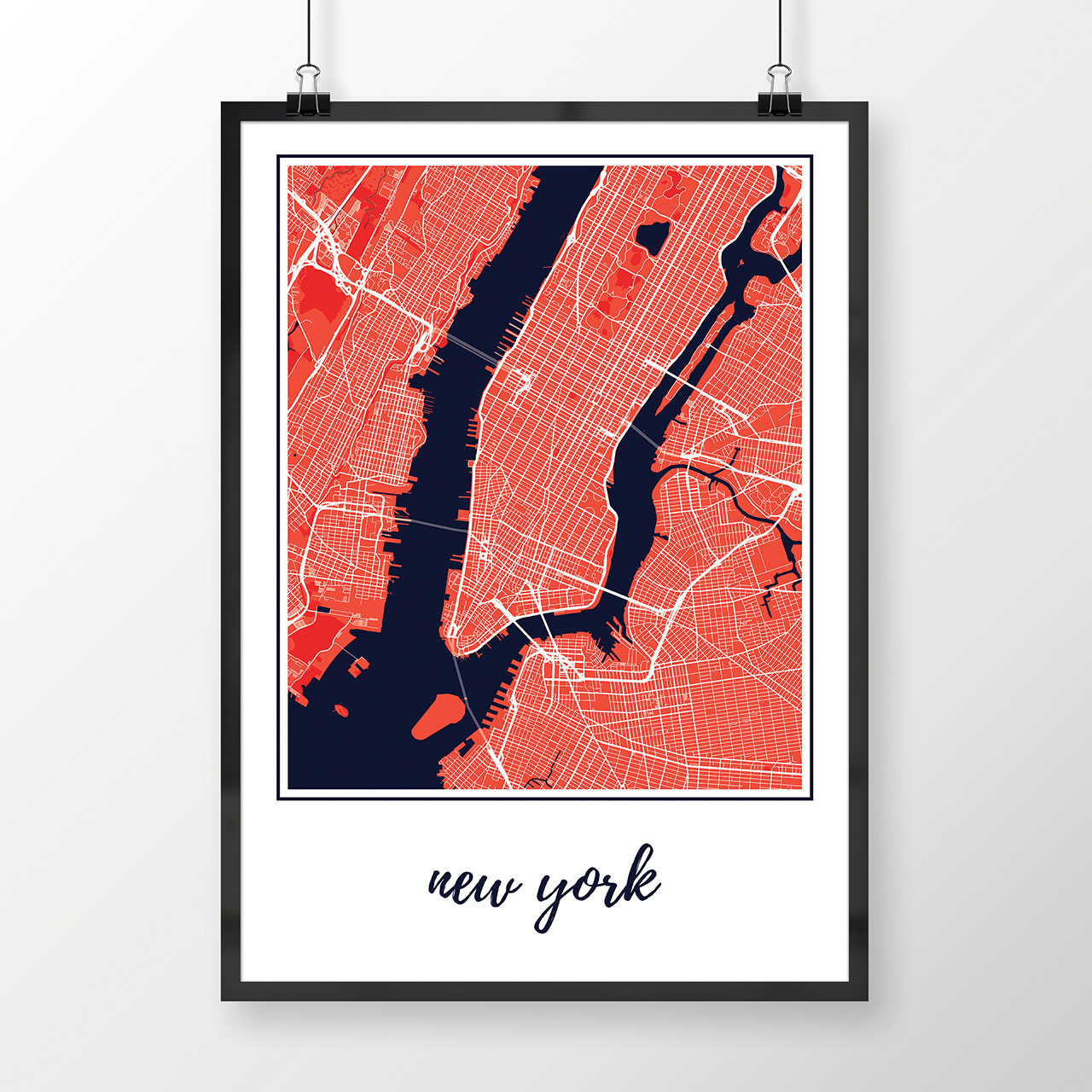 NEW YORK, klasický, červený