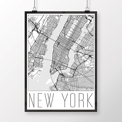 NEW YORK, moderný, biely