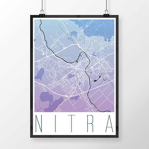 NITRA, moderná, modro-fialová