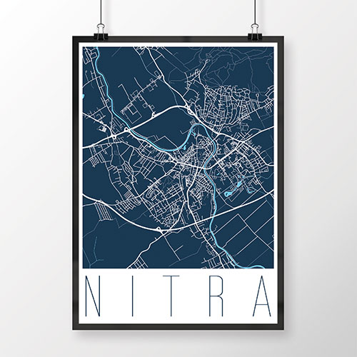 NITRA, moderná, tmavomodrá
