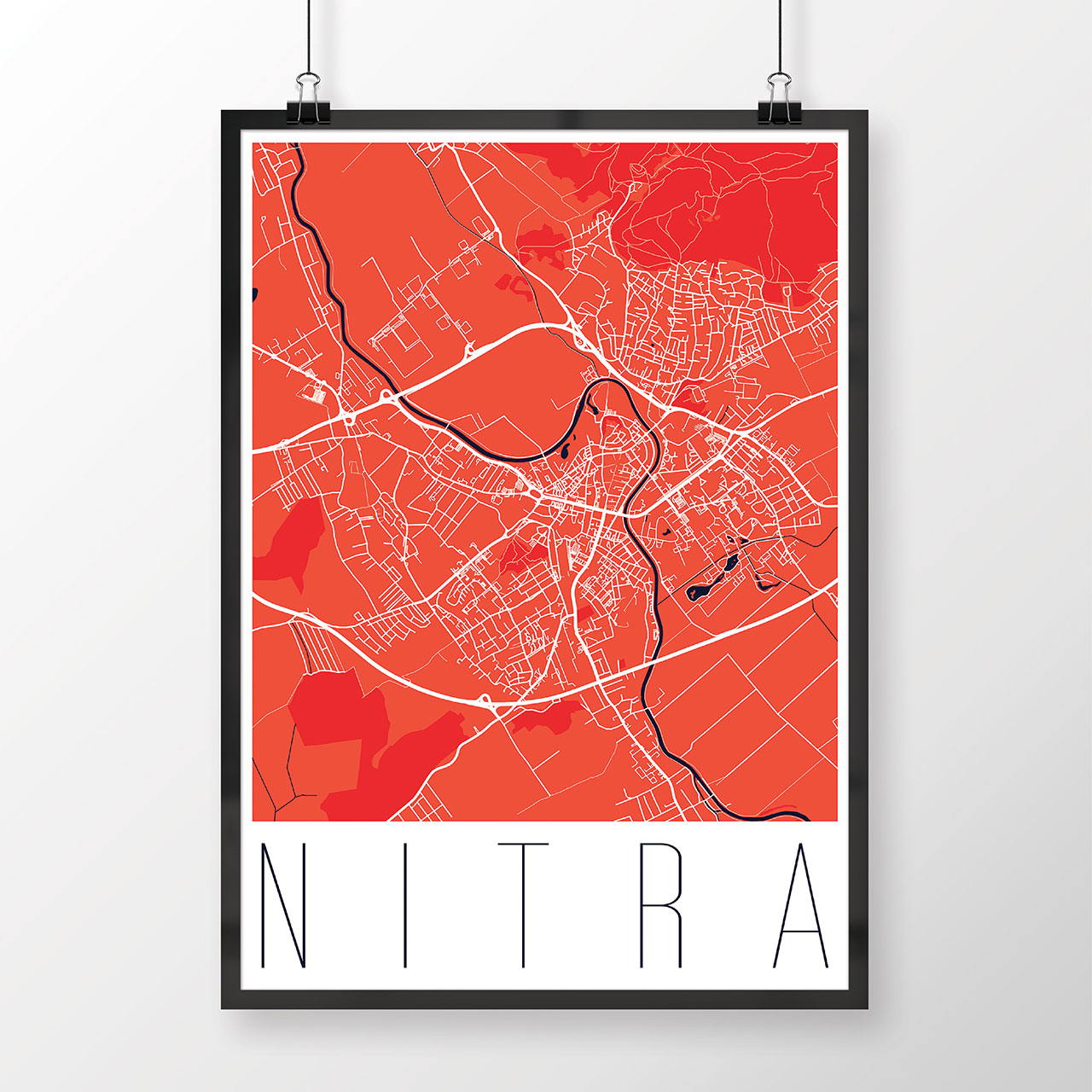 NITRA, moderná, červená