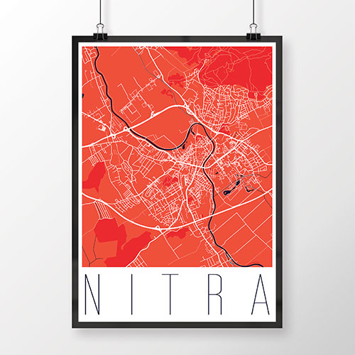 NITRA, moderná, červená