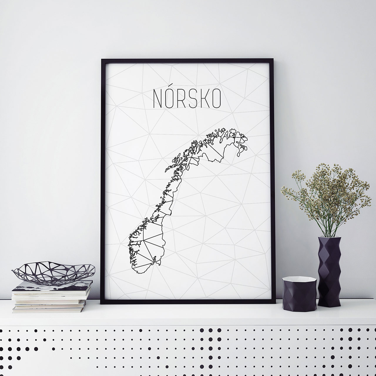 NÓRSKO, minimalistická mapa