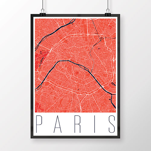 PARÍŽ, moderný, červený