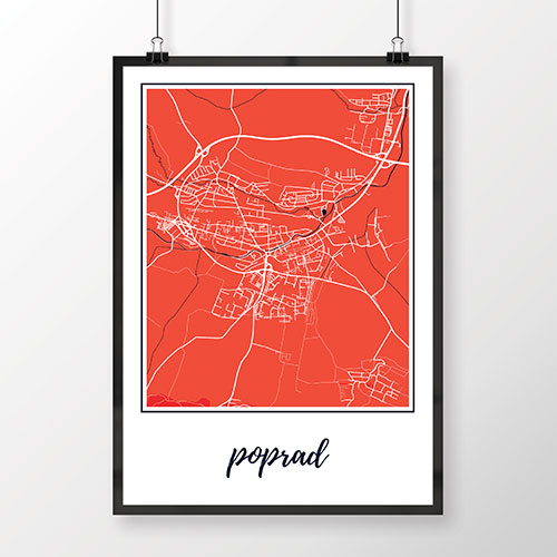 POPRAD, klasický, červený