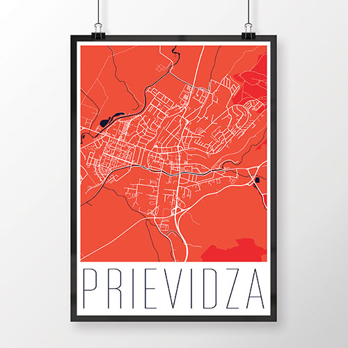 PRIEVIDZA, moderná, červená