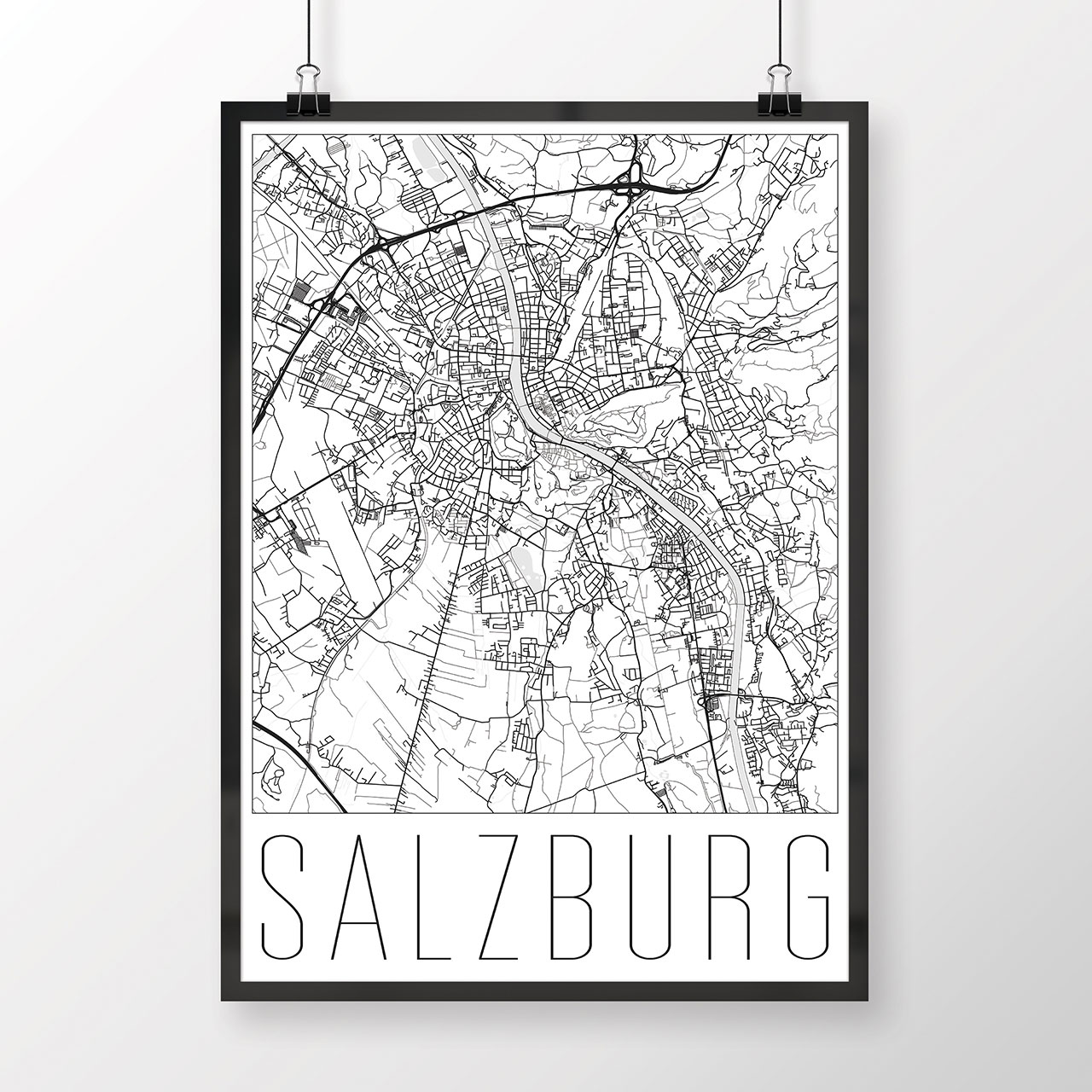 SALZBURG, moderný, biely