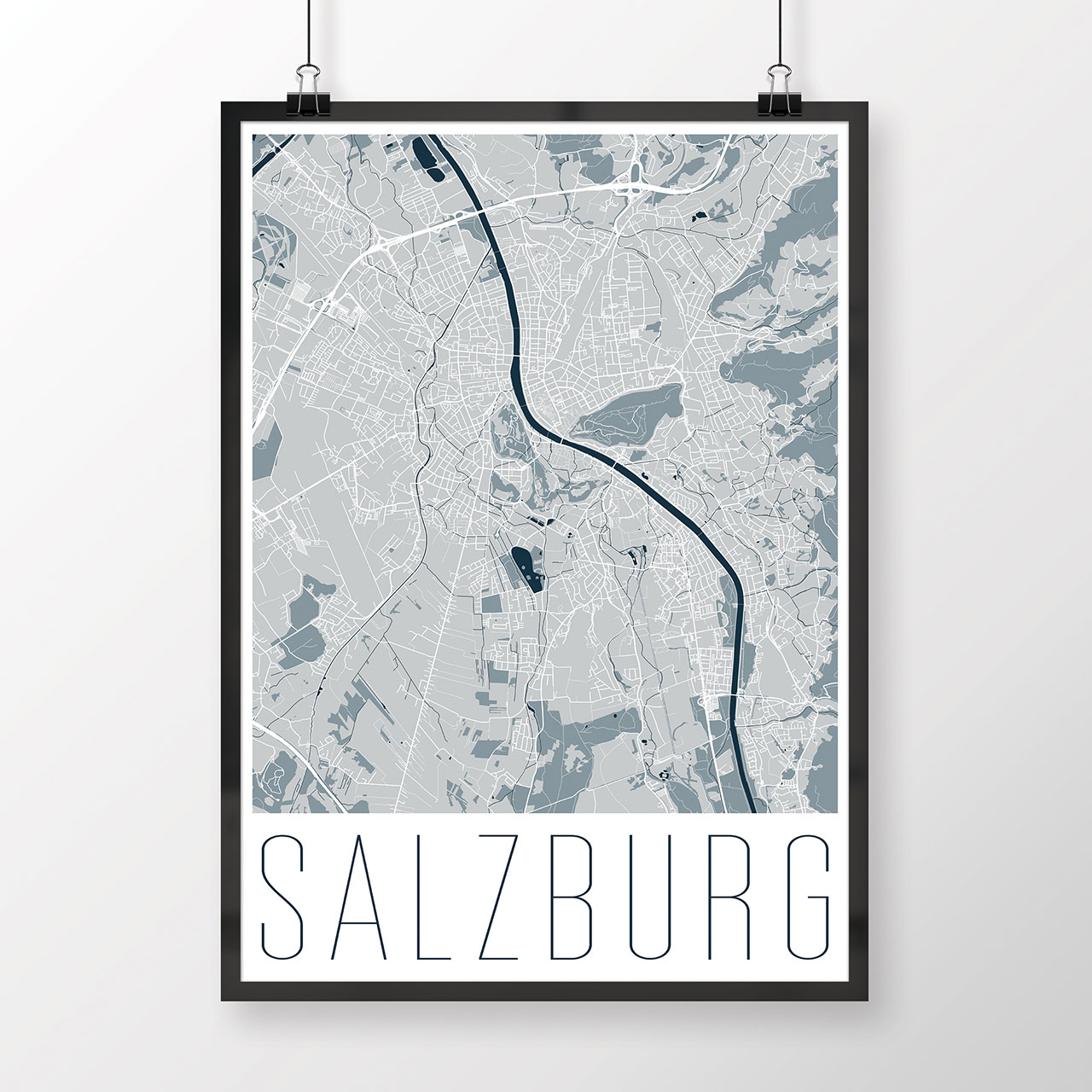 SALZBURG, moderný, svetlomodrý