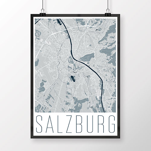SALZBURG, moderný, svetlomodrý