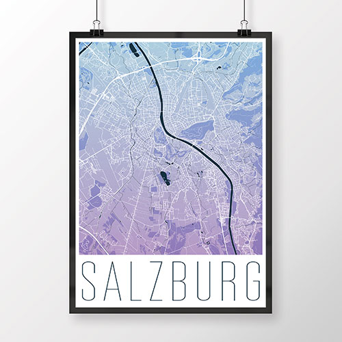 SALZBURG, moderný, modro-fialový
