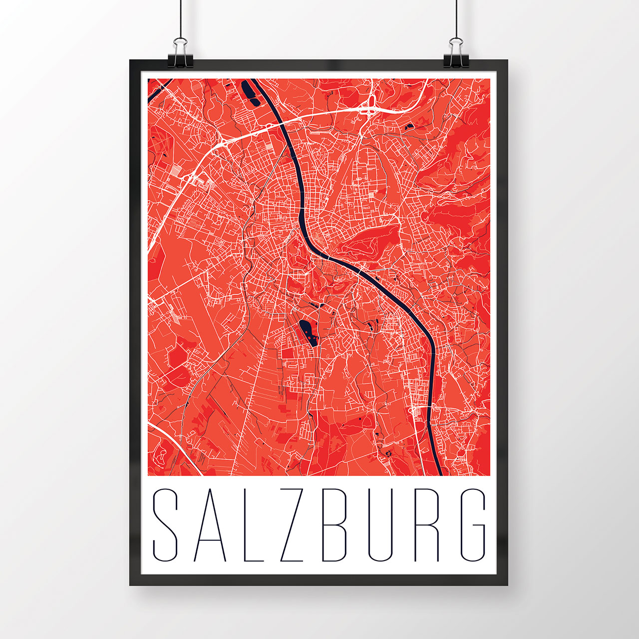 SALZBURG, moderný, červený
