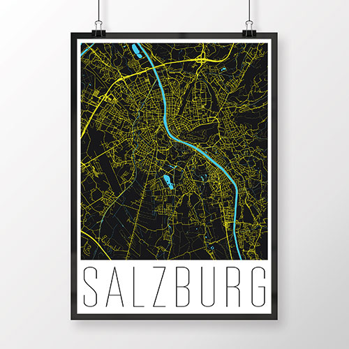 SALZBURG, moderný, čierny