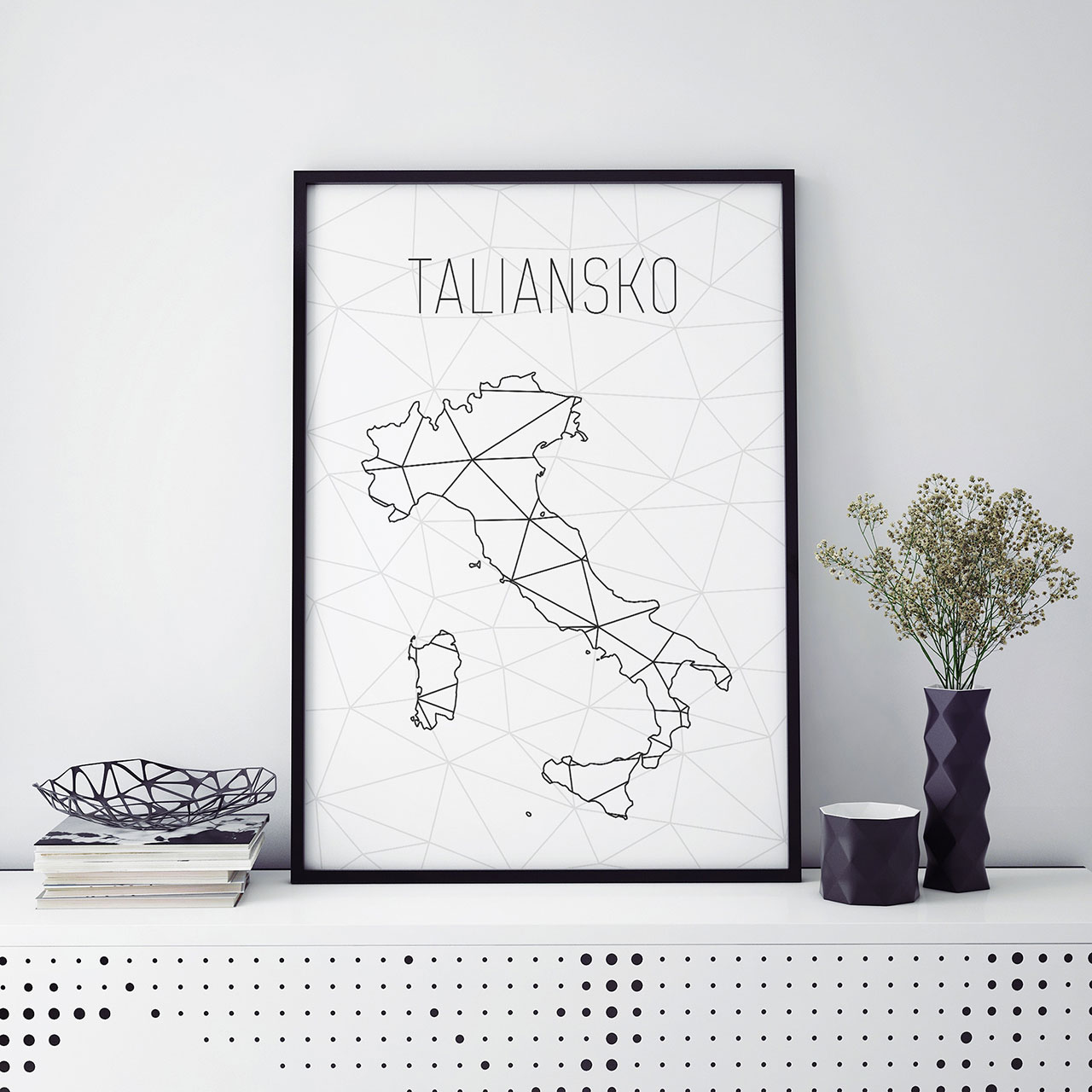 TALIANSKO, minimalistická mapa